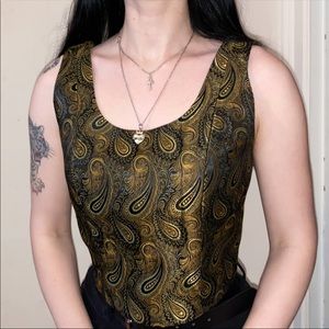 paisley corset top